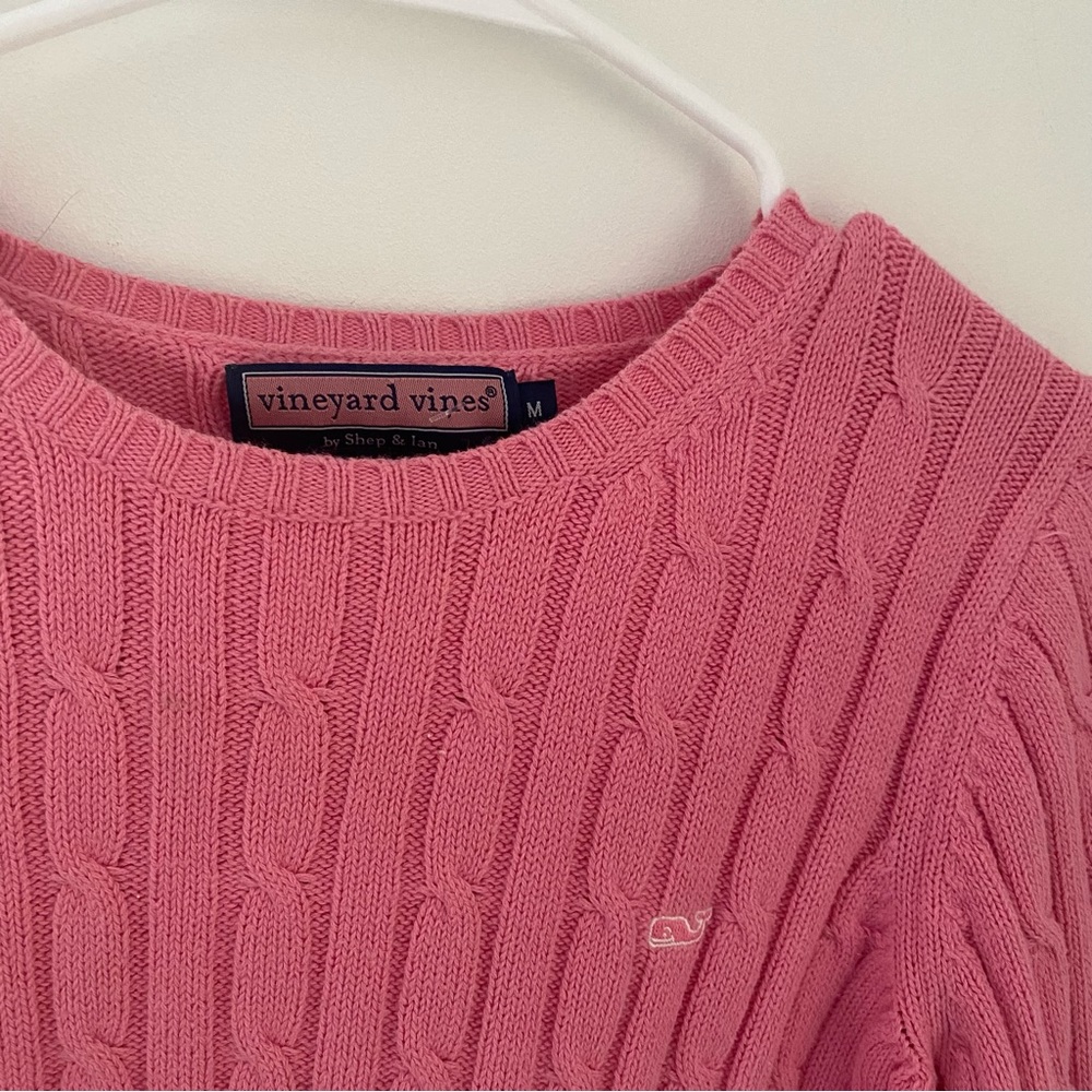 Vineyard Vines Womens Kelly Street Cable Knit NWT
Sweater Size S Pink